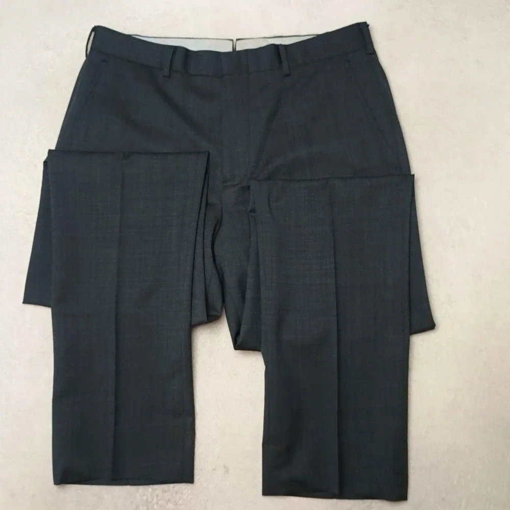 Brooks Brothers Pants Men 34x34 Gray Fitzgerald 1818 Slim Wool Mohair Dress Suit